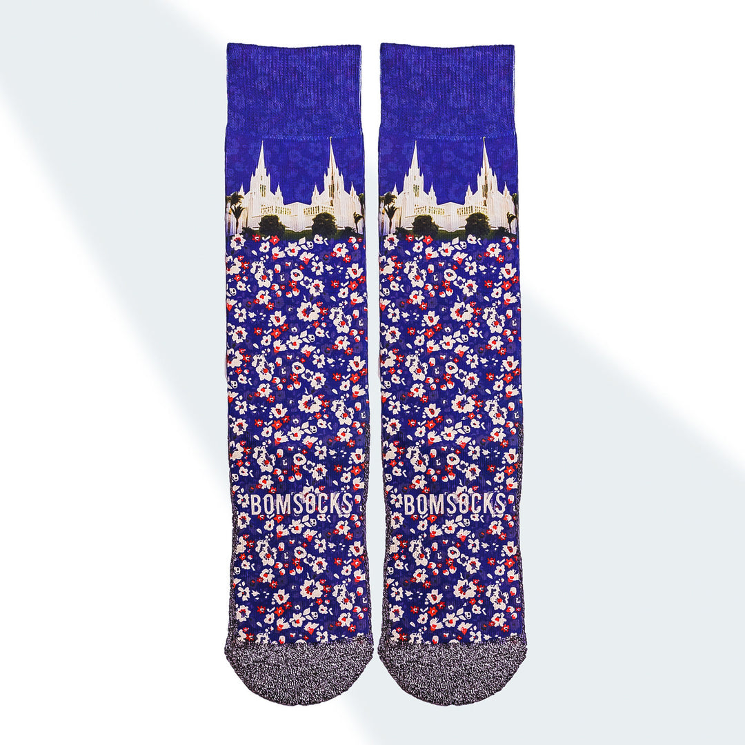 The San Diegos LDS Temple Themed Socks by BOMSocks